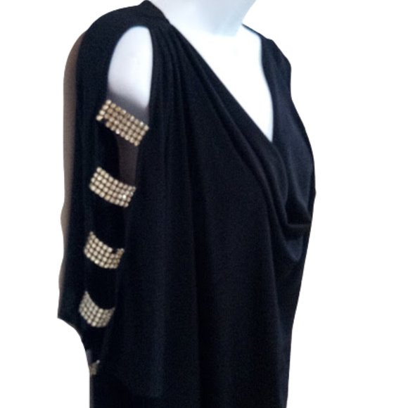 HOST PICK !!! Black Blousy Top with Bling 22-24 - Picture 2 of 2